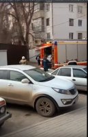 Новости » Общество: В Керчи тушили пожар возле магазина в Аршинцево