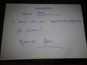 Новости » Общество: В Крыму продают справки от отсутствии коронавируса, - ОНФ