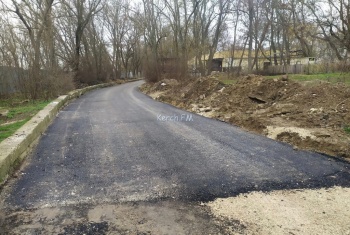 Новости » Общество: В Молодежном парке приступили к асфальтированию дороги у мостика