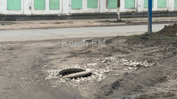 Новости » Общество: Водители, внимательнее: на Гудованцева в Керчи находится открытый люк