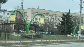 Новости » Общество: «Подсолнухи» в сквере Воссоединения обещают вымыть