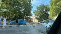 Новости » Криминал и ЧП: В Керчи на Горького произошла авария