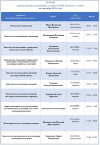 Новости » Общество: Управление МВД России по г. Керчи информирует о приеме граждан в сентябре