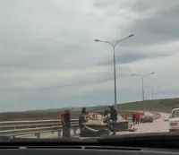 На автоподходах к Крымскому мосту произошла серьезная авария