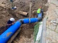 Новости » Общество: Водоканал Керчи продолжает устранять аварию на магистральном водоводе