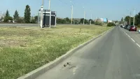 Новости » Общество: На дублере Буденного до сих пор не могут устранить провал на дороге