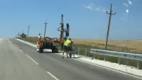 Новости » Общество: По дороге на Курортное установили барьерные ограждения