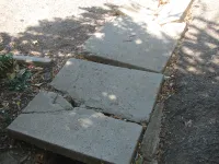 Новости » Общество: Тротуар возле библиотеки Некрасова в Керчи остро нуждается в восстановлении