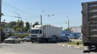 На кольце около автовокзала затор на дороге