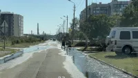 Новости » Общество: Дорога по Ворошилова каждый день в воде из-за работ водоканала