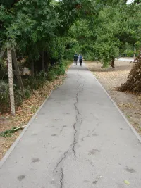 В Керчи по Суворова тротуары сами выбирают себе "узоры"