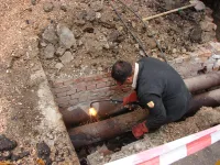 На улице Горького в Керчи меняют участок теплотрассы