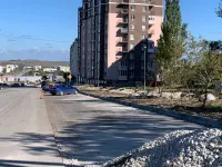 Новости » Общество: В районе Верхнего Солнечного в Керчи делают новые парковки и тротуары