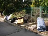 Новости » Общество: За супермаркетом по Сморжевского в Керчи срочно требуется контейнер-"лодочка"