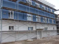 Капитальный ремонт фасада школы №17 в Керчи вступает в завершающую стадию