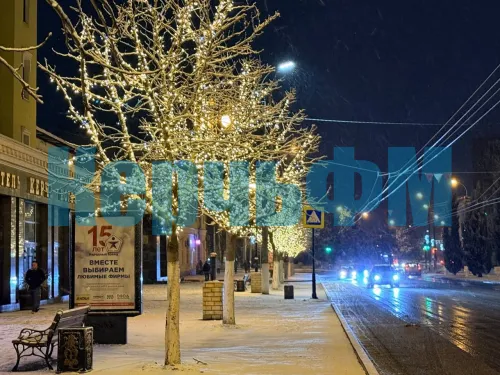 Улица Кирова стала волшебной благодаря праздничной иллюминации