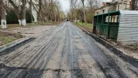 На дороге по Энгельса в Керчи укладывают второй слой асфальта