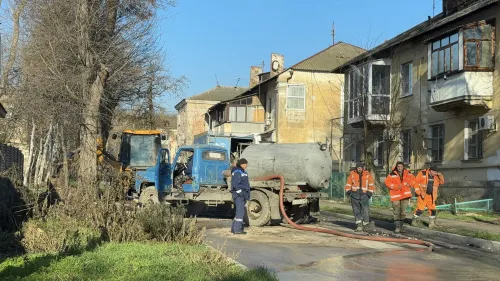 На Сакко произошел порыв водовода