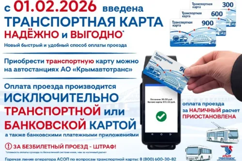 В Керчи общественный транспорт переходит на безналичную оплату проезда