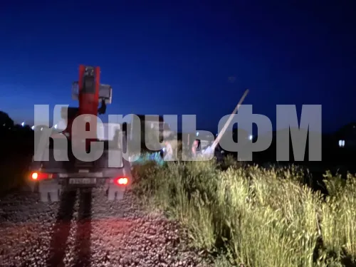 6 июня вечером водитель авто обесточил СНТ "Черешня" в районе 450 квартала