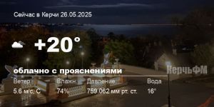 Погода в Керчи 26 мая