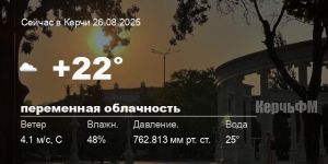 Погода в Керчи 26 августа