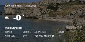 Погода в Керчи 13 января