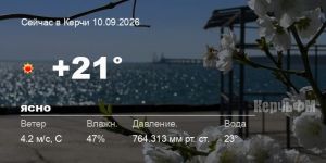 Новости: Погода в Керчи 10 сентября