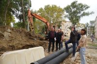 Новости » Общество: В Керчи проверили, как продвигается благоустройство придомовых территорий